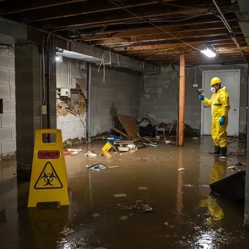 Flooded Basement Electrical Hazard in Jackson, MO Property